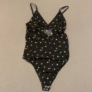 Gilly Hicks Floral Bodysuit Tank (L)